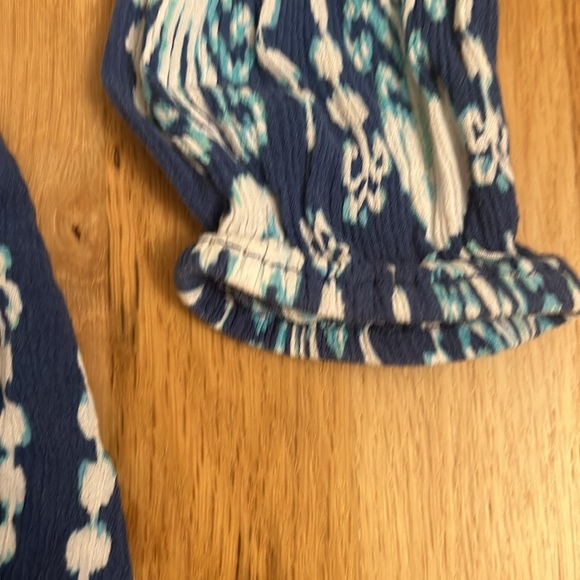 Lilly Pulitzer Elsa Indigo Blue Get in Line Long Sleeve Romper Women’s Size XS - Picture 13 of 16